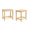 SoBuy FST91-Nx2, Set of 2 Rubber Wood Dining Stools Kitchen Stools Chairs Seat, Wood