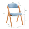 SoBuy FST92-BL, Folding Chair Wooden Padded Dining Chair Office Chair Desk Chair, Blue