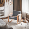 SoBuy FST93-HG, Rocking Chair Armchair Padded Accent Chair Leisure Relax Chair, Living Room Bedroom Rocking Chair, Grey