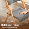 SoBuy FST98-HG, Folding Wooden Chair with Cushion – Foldable Dining and Office Chair, Padded Folding Chair for Indoor or Outdoor Use, Fold Up Garden Chairs for Guests, Kitchen or Balcony, Light Grey