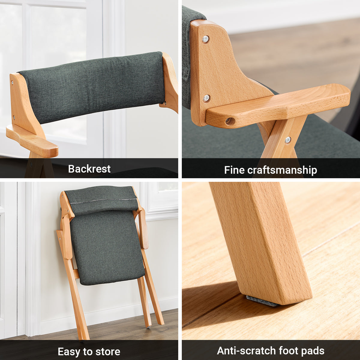 SoBuy FST98-SG floor protectors detail – rubber feet protect hardwood and tile floors
