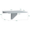 SoBuy FWT03-HG, Folding Wall-mounted Drop-leaf Table, Computer Desk, Dining Table, Grey