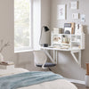 SoBuy FWT07-II-W, Folding Wall-mounted Drop-leaf Table Desk Integrated with Storage Shelves, White