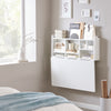 SoBuy FWT07-II-W, Folding Wall-mounted Drop-leaf Table Desk Integrated with Storage Shelves, White