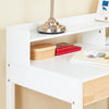 SoBuy FWT106-W, Home Office Table Desk Computer Desk Workstation with Storage Shelf, White
