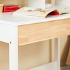 SoBuy FWT106-W, Home Office Table Desk Computer Desk Workstation with Storage Shelf, White