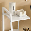 SoBuy FWT29-W, Home Office Table Computer Desk with 3 Tiers Side Storage Shelves, White