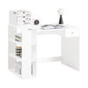 SoBuy FWT35-W, Home Office Table, Computer Desk Workstation with Storage Shelves, White
