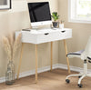 SoBuy FWT40-WN, Home Office Table Computer Desk Workstation 2 Drawers, White