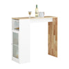 SoBuy FWT99-WN, Kitchen Breakfast Bar Table Dining Table Coffee Bar with Storage Cupboard, White