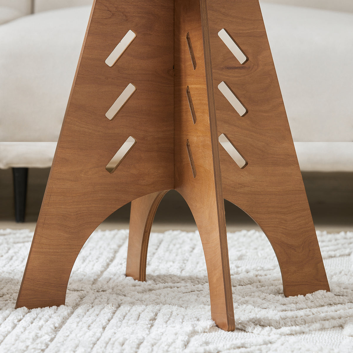 SoBuy HFBT01-BR, Round Side Table Coffee Table Sofa Side Table Bedside Table Nightstand in Mortise and Tenon Structure, H55 x Φ46.5cm, Brown, Brown