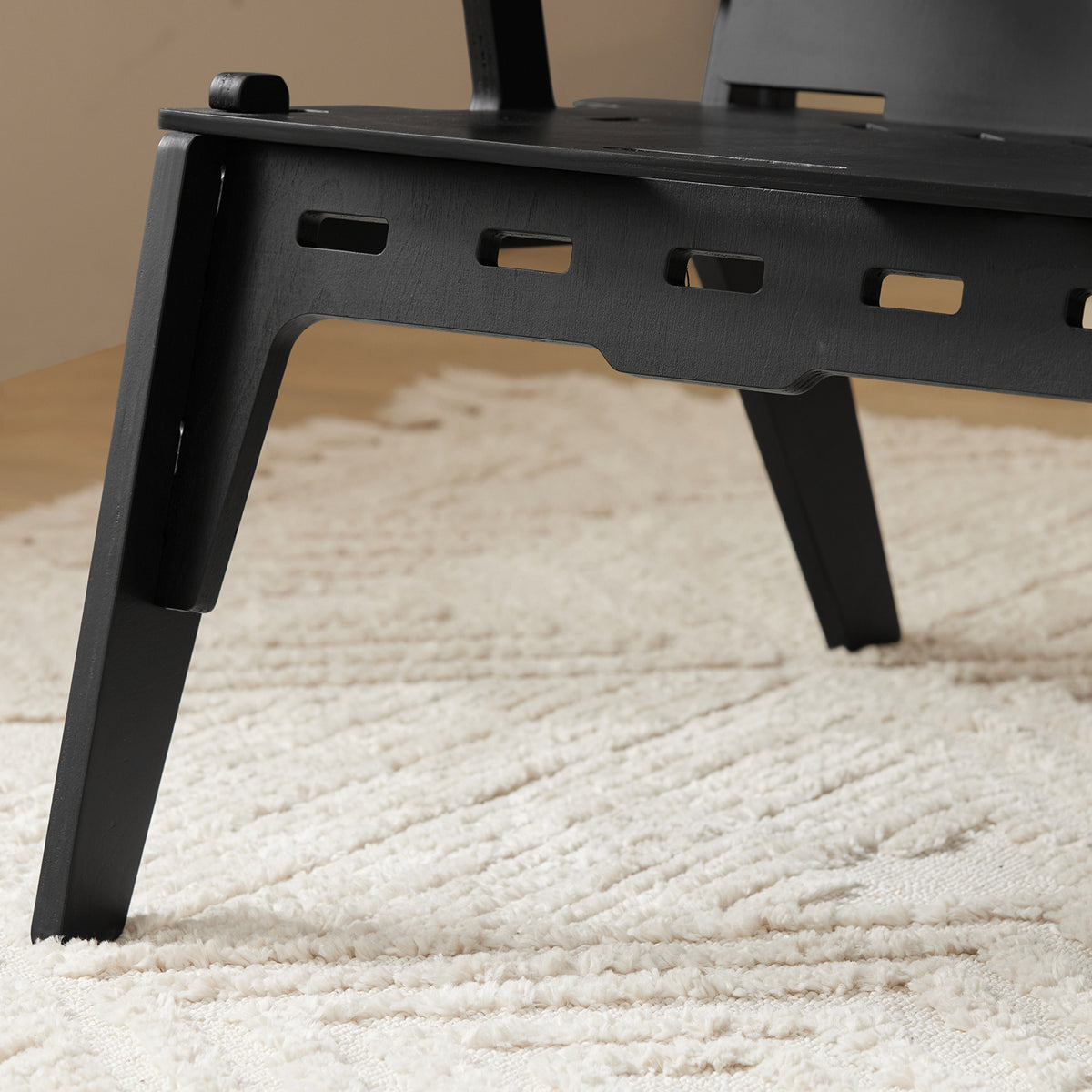 SoBuy HFST02-SCH, Armchair Leisure Relax Chair Living Room Chair in Mortise and Tenon Structure, Black