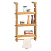 SoBuy KCR03-N, Adjustable Kitchen Spice Jars Hanging Storage Racks Shelf, Wood