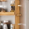 SoBuy KCR03-N, Adjustable Kitchen Spice Jars Hanging Storage Racks Shelf, Wood