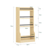 SoBuy KCR12-N, Kitchen Wall Shelf Spice Rack Wall Mounted Shelf Rack with 4 Shelves and 3 Hooks, Wood