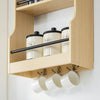 SoBuy KCR12-N, Kitchen Wall Shelf Spice Rack Wall Mounted Shelf Rack with 4 Shelves and 3 Hooks, Wood