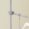 SoBuy KLS03-II-HG, Telescopic Clothes Rail, Heavy Duty Clothes Rack, Adjustable Open Wardrobe with Hanging Rails for Bedroom, Walk-in Closet, Gray