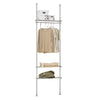 SoBuy KLS07-HG, Adjustable Wardrobe Organiser Clothes Storage Shelf System, Grey-clearance