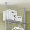 SoBuy KLS07-HG, Adjustable Wardrobe Organiser Clothes Storage Shelf System, Grey-clearance