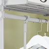 SoBuy KLS07-HG, Adjustable Wardrobe Organiser Clothes Storage Shelf System, Grey-clearance