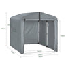 SoBuy KLS11-L-DG, Bike Storage Outdoor, Waterproof Bicycle Shelter, Outdoor Bike Storage Shed, Motorbike Storage Tent, Garden Shed for Bikes, Motorcycles, and Tools, Grey, 159x165x219 cm