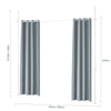 SoBuy KLS12-DG, Blackout Curtain with Adjustable Metal Rods Opaque Curtain Room Divider for Bedroom Living Room, Grey