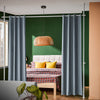 SoBuy KLS12-DG, Blackout Curtain with Adjustable Metal Rods Opaque Curtain Room Divider for Bedroom Living Room, Grey