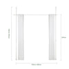 SoBuy KLS12-W, Blackout Curtain with Adjustable Metal Rods Opaque Curtain Room Divider for Bedroom Living Room and Study, White