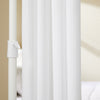 SoBuy KLS12-W, Blackout Curtain with Adjustable Metal Rods Opaque Curtain Room Divider for Bedroom Living Room and Study, White