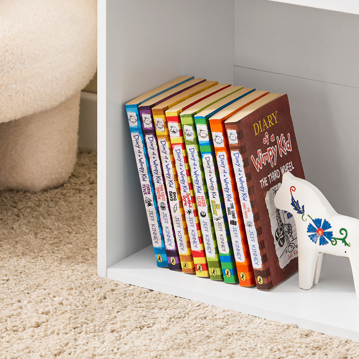 SoBuy KMB01-II-W, Children Kids Bookcase Storage Display Rack Organizer Holder, White