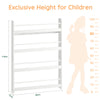SoBuy KMB08-W, Kids Bookshelf Children's Bookcase 4 Tier Book Storage Rack, Wall Bookshelf Toy Storage Unit for Nursery or Playroom Kids Bedroom Furniture White 80x12x118cm