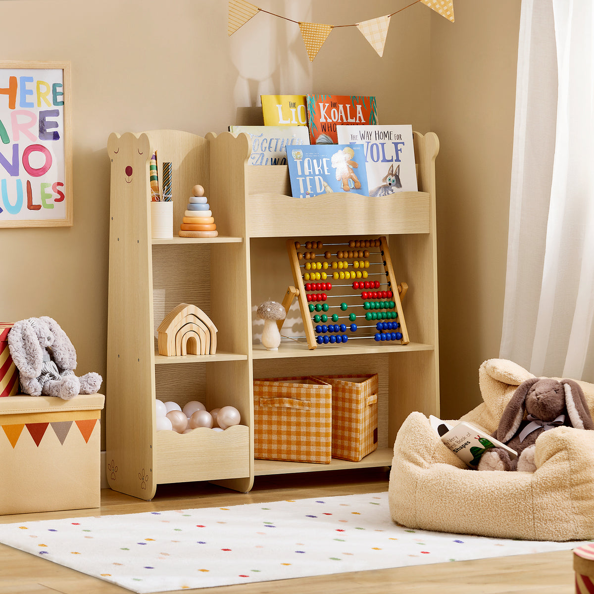 SoBuy KMB101 N Children Kids Bookcase Bookshelf Toy Shelf Storage Display Shelf