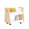 SoBuy KMB103-WN, Children Kids Bookcase Bookshelf Storage Shelf on Wheels, White