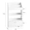 SoBuy KMB11-W, Children Kids Bookcase Storage Display Shelving Cabinet Organizer, White
