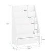 SoBuy KMB112-W, Children Kids Bookcase Book Shelf Toy Shelf Storage Shelf Standing Shelf, White