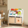 SoBuy KMB115-W, Children Kids Bookcase Book Shelf Toy Shelf Storage Shelf with 2 Fabric Boxes, White