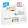 SoBuy KMB118-W, Kids Bookshelf Children's Bookshelf with 3 Storage Compartments Kids Book Shelf Toy Storage Unit Nursery Furniture White 100x30x80cm