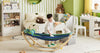 SoBuy KMB16-J, Kids Hammock with Stand, Kids Rocking Chair, Sensory Swing Indoor, Colourful Fabric Baby Hammock with Safety Catches 122x36x48cm