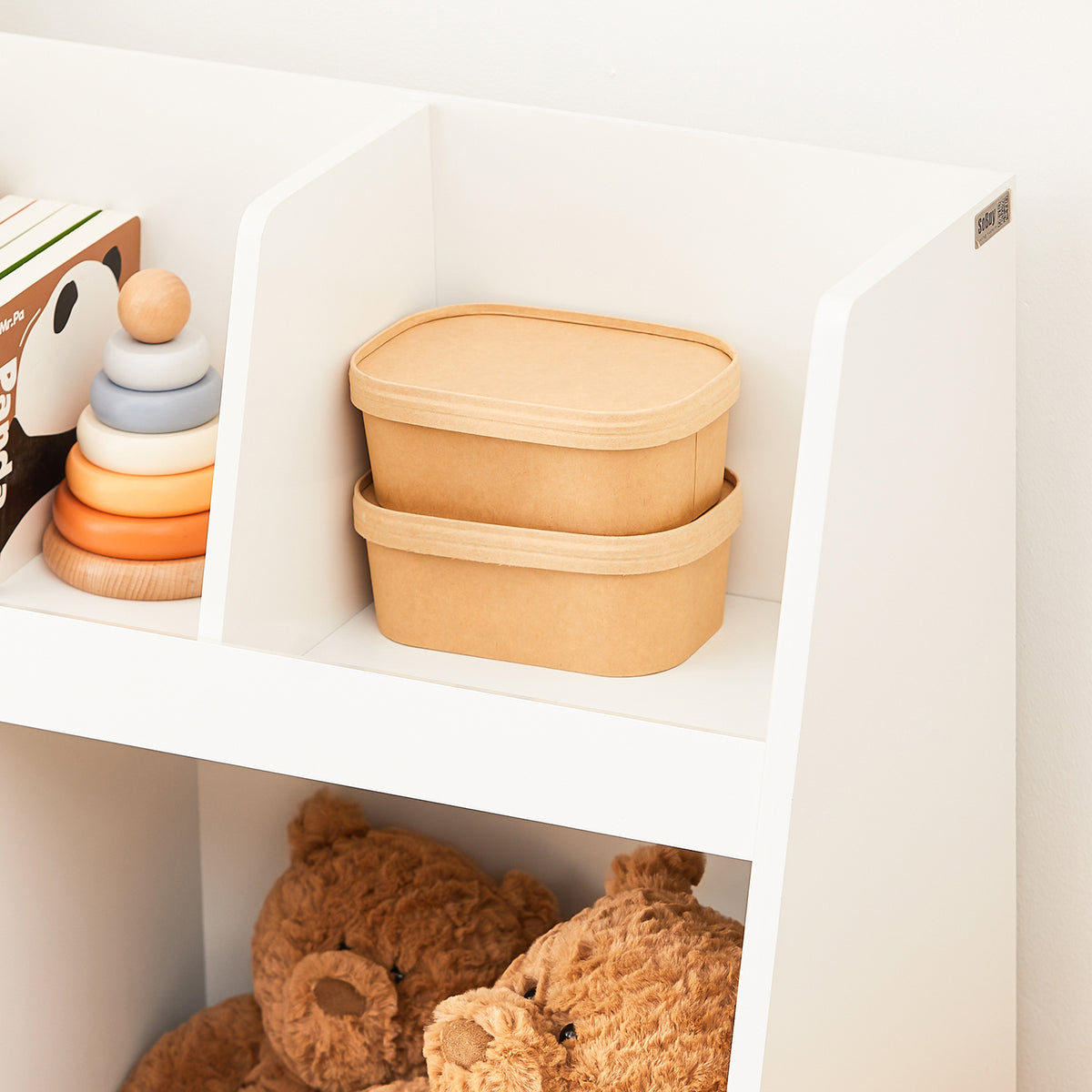 Pre-sale SoBuy KMB19-W, Children Kids Bookcase Storage Display Rack Organizer Holder, White-clearance