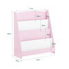 SoBuy KMB32-P, Children Kids Bookcase Bookshelf Storage Shelf Rack with 4 Shelves, Pink