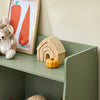 SoBuy KMB55-K-GR, Kids Bookshelf and Toy Storage Unit with 5 Storage Compartments Children's Bookcase for Nursery Toddler Room Baby Book Shelf Kids Book Storage Green 80x34x104 cm