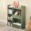 SoBuy KMB55-K-GR, Kids Bookshelf and Toy Storage Unit with 5 Storage Compartments Children's Bookcase for Nursery Toddler Room Baby Book Shelf Kids Book Storage Green 80x34x104 cm