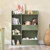 SoBuy KMB55-K-GR, Kids Bookshelf and Toy Storage Unit with 5 Storage Compartments Children's Bookcase for Nursery Toddler Room Baby Book Shelf Kids Book Storage Green 80x34x104 cm