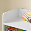 SoBuy KMB55-K-W, Kids Bookshelf and Toy Storage Unit with 5 Storage Compartments Children's Bookcase for Nursery Toddler Room Baby Book Shelf Kids Book Storage White 80x34x104 cm