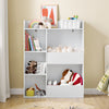 SoBuy KMB55-K-W, Kids Bookshelf and Toy Storage Unit with 5 Storage Compartments Children's Bookcase for Nursery Toddler Room Baby Book Shelf Kids Book Storage White 80x34x104 cm