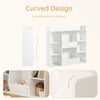 SoBuy KMB55-W, Kids Bookshelf and Toy Storage Unit with 8 Storage Compartments Children's Bookcase for Nursery Toddler Room Baby Book Shelf Kids Book Storage White 106x30x104 cm