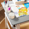 SoBuy KMB60-HG, Children Desk and Chair Set Table Set for Drawing and Studying Children Kids Art Table, Grey