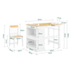 SoBuy KMB60-WN, Kids Desk and Chair Set Kids Study Table and Chair Set with 2 Storage Shelves and Paper Roll Holder Children's Desks for Drawing Arts and Crafts White and Natural 80x50x66cm