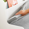 SoBuy KMB66-W, Children Kids Bench with Backrest, Seat Cushion and Mobile Storage Chests, White