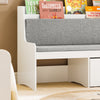 SoBuy KMB66-W, Children Kids Bench with Backrest, Seat Cushion and Mobile Storage Chests, White